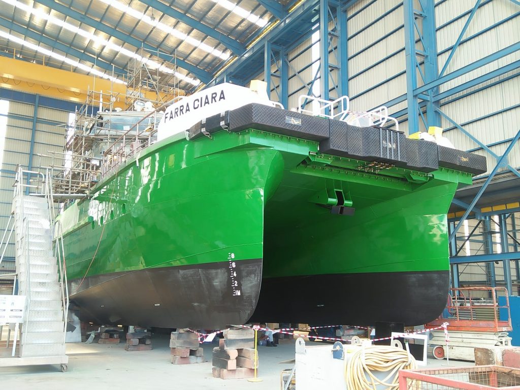 Farra Ciara ready for Launch next week. The second of 10 vessels, Ciara will delivered ahead of schedule in December.